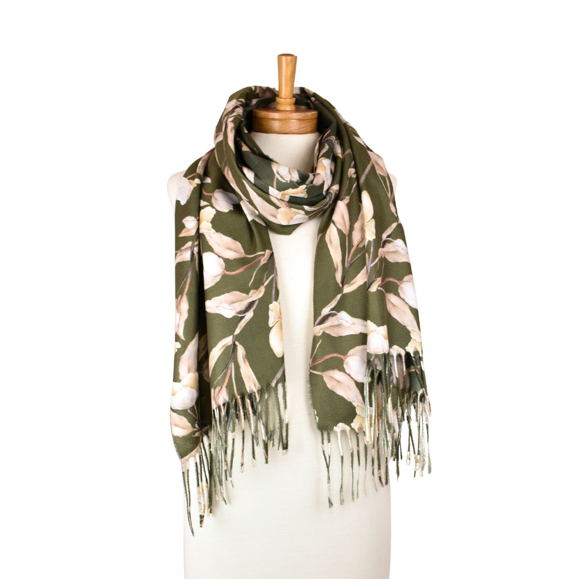 Scarf - Magnolia Garden Olive Green