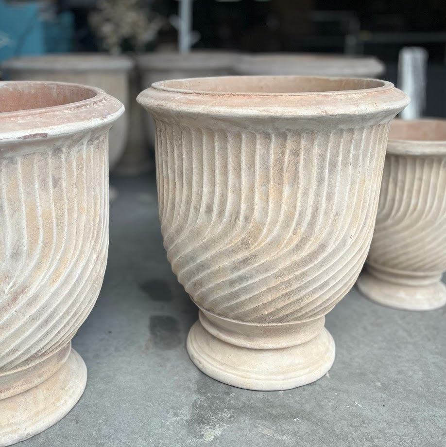 Antique Terracotta French Swirl Pot - Available in 2 sizes