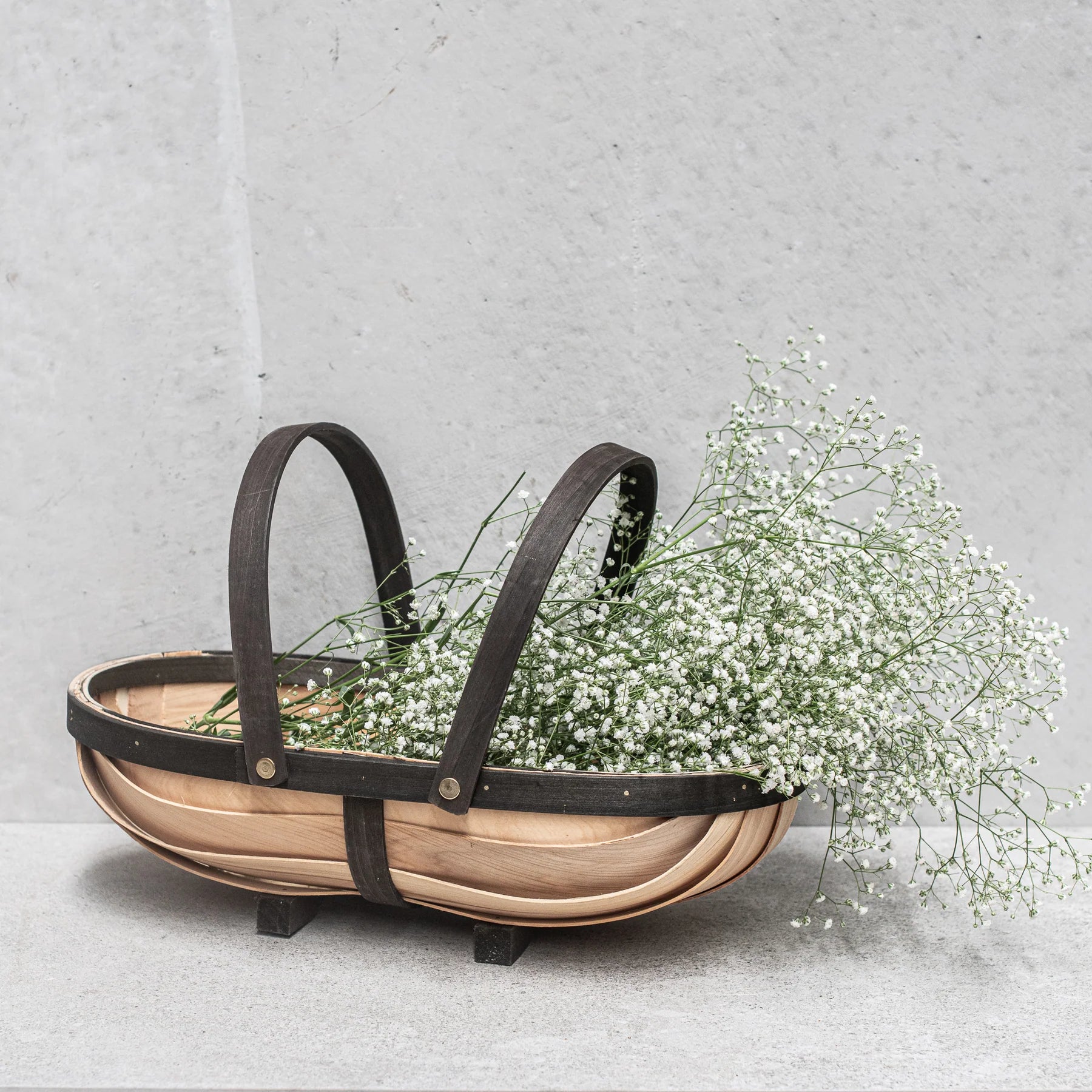 Traditional Wooden Trug with Handles