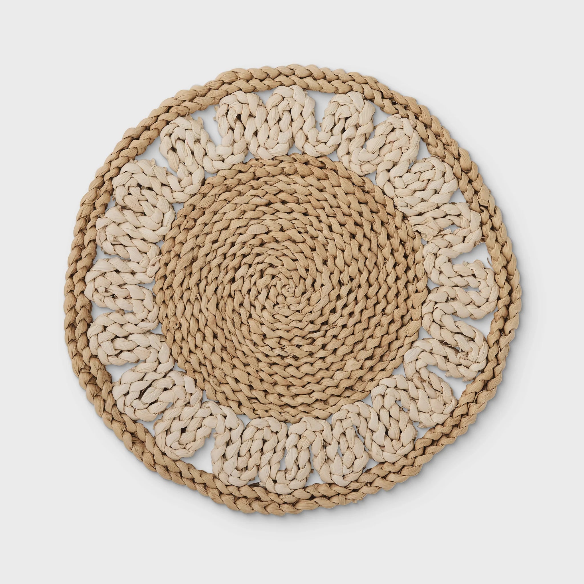 Placemat - Two-tone Natural - Round