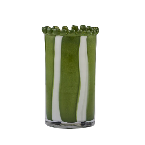 Paris Glass Vase, Green or Nude Pink, Small or Large
