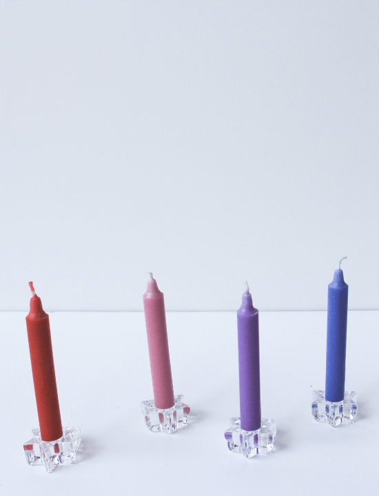 Star Candle Holder - Clear Glass