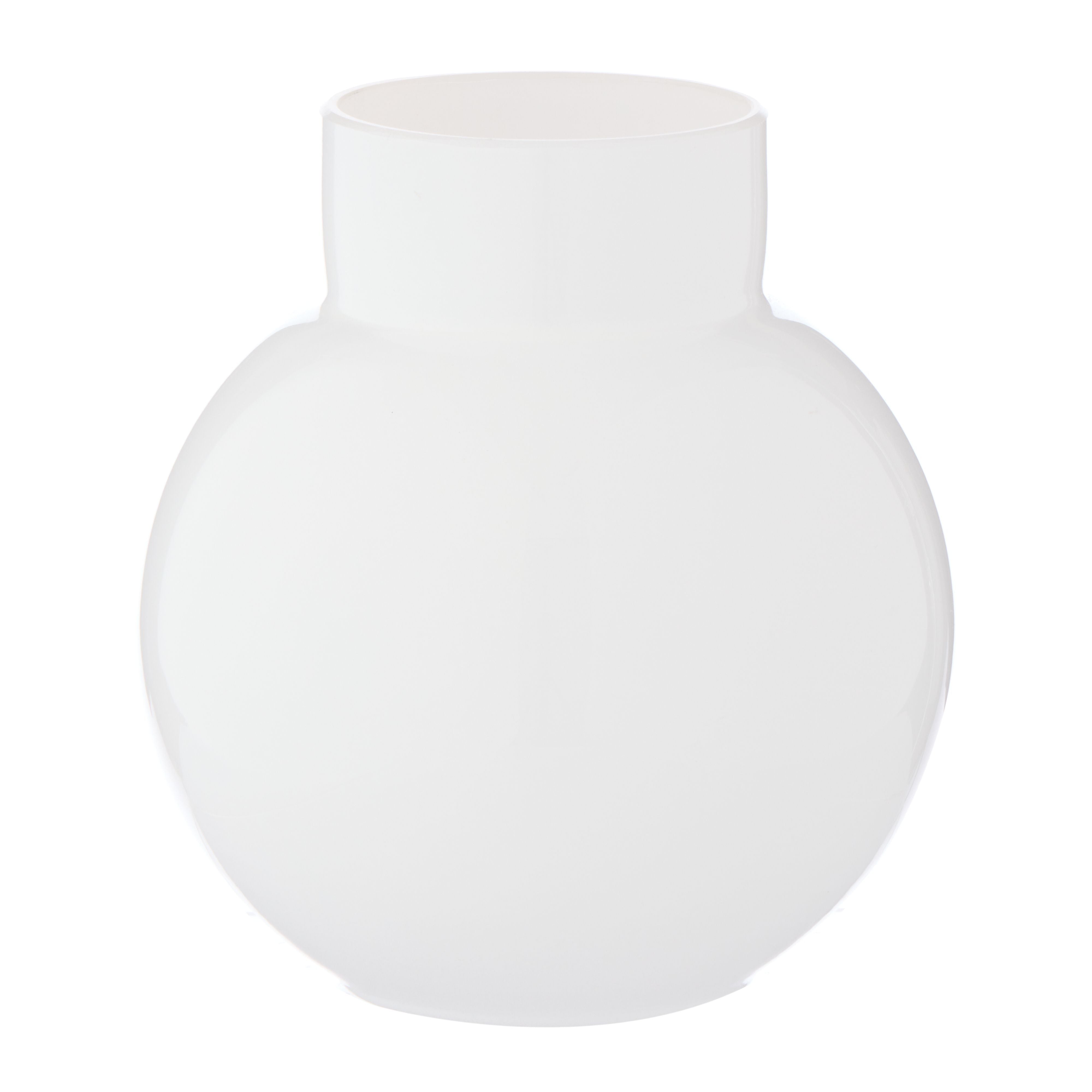 White Glass Vase - Small
