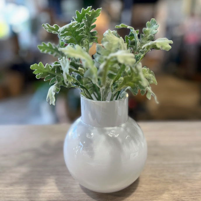 White Glass Vase - Small