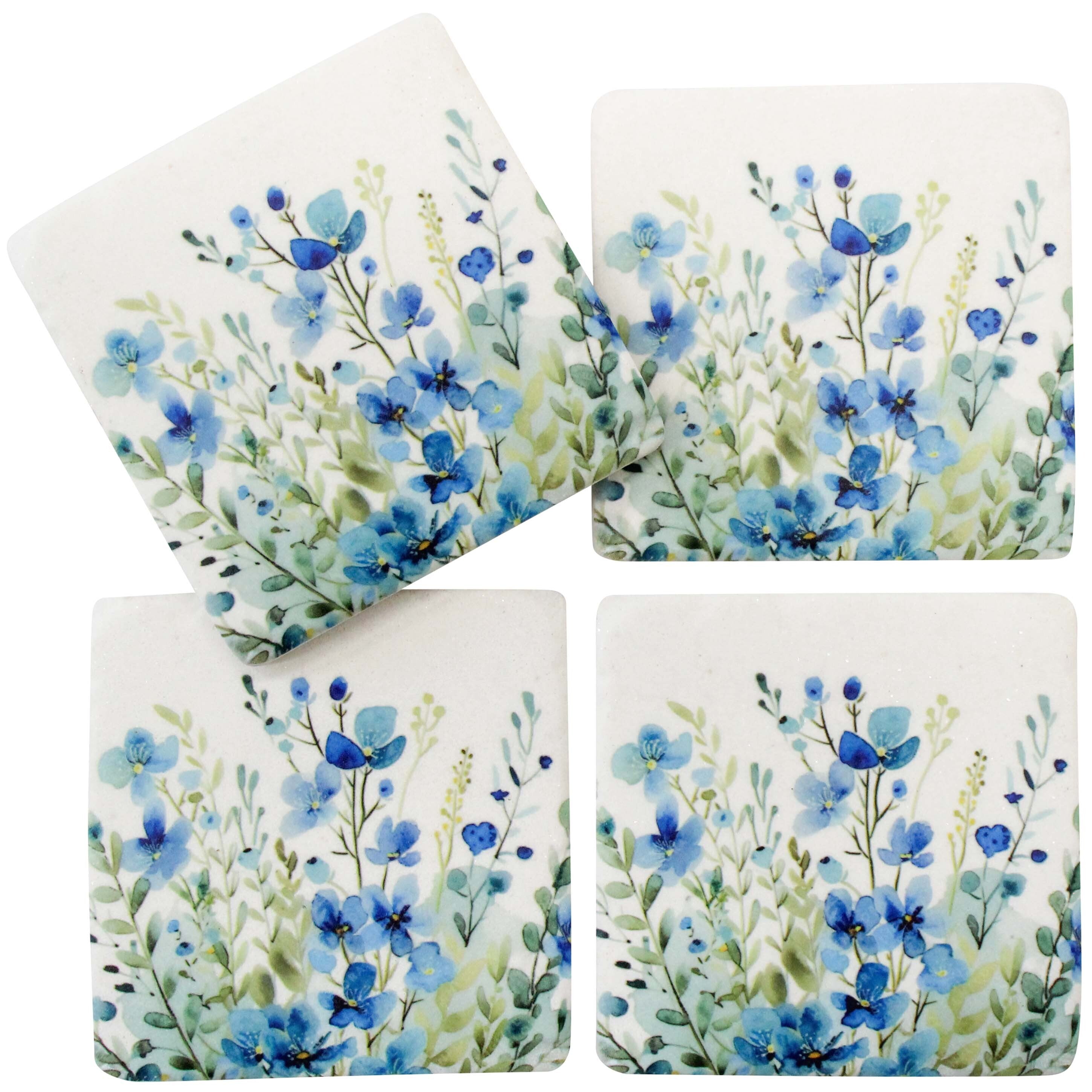 Coasters - Watercolour Garden - set of 4