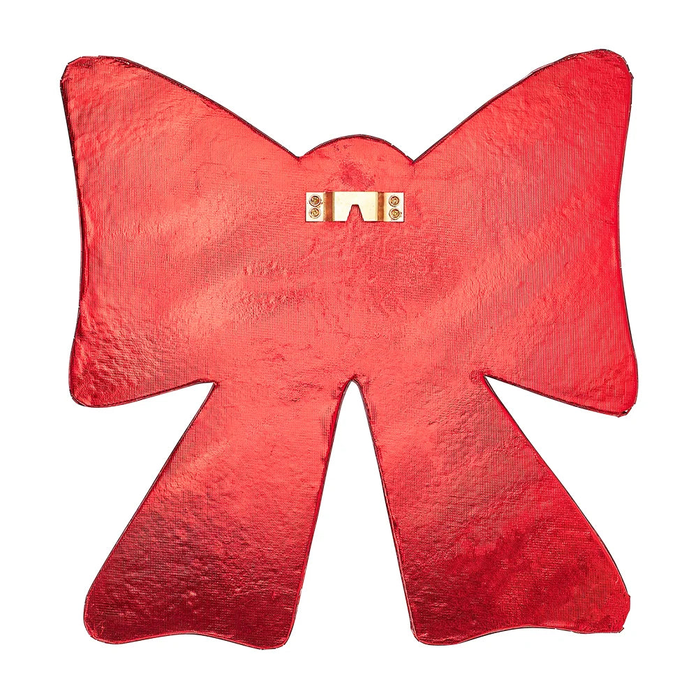 Xmas Disco Door Bow - Red