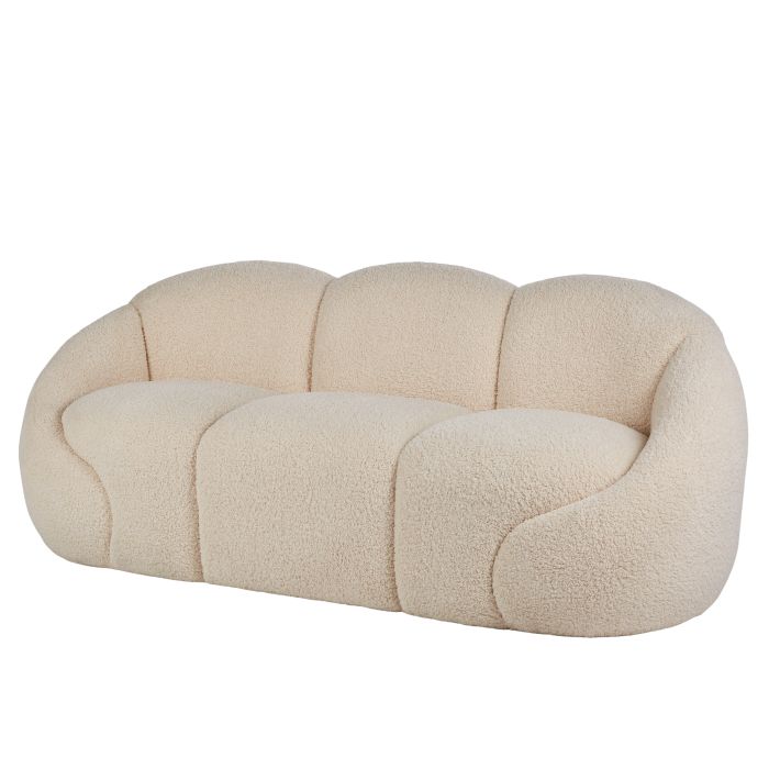 Cream Boucle Couch Sofa - one left
