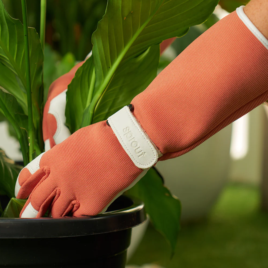 Long Sleeve Garden Gloves - Goat Skin/Lycra - standard fit
