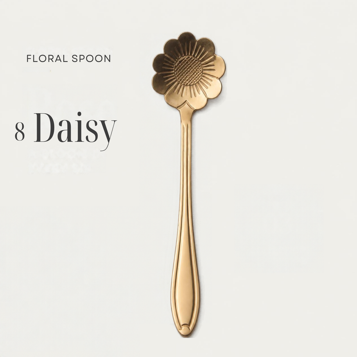 Flower Spoons - Stainless Steel - Silver, Gold & Rose Gold - PREORDER NOW, ARRIVING IN 7-10 DAYS!