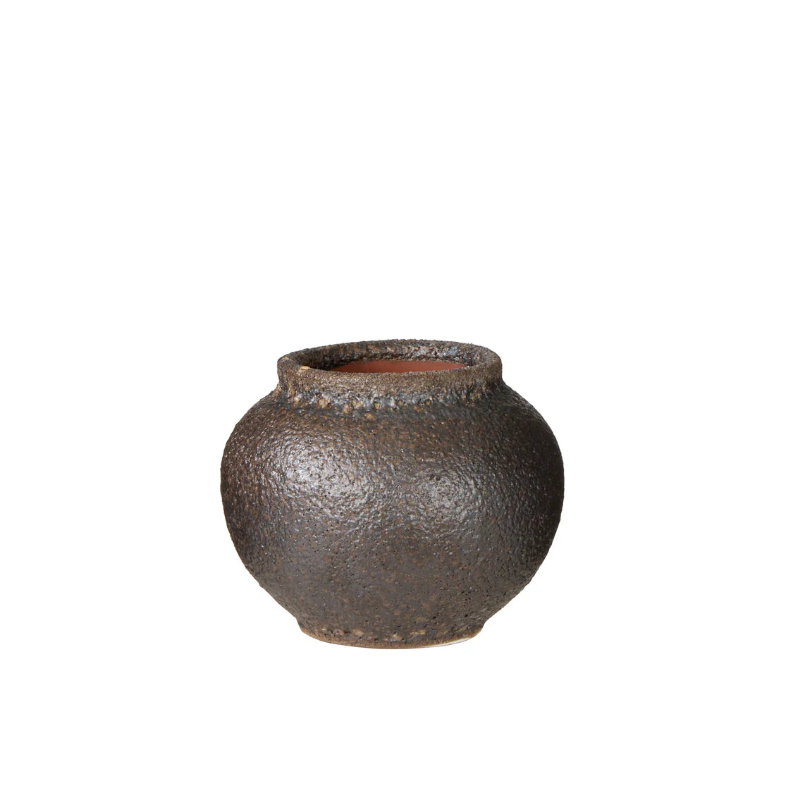 Vase - Round - Brown Reactive Glaze
