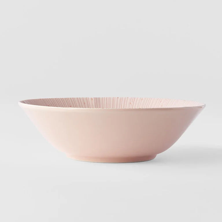 Japanese Bowl - Pastel Pink Glaze - 21cm