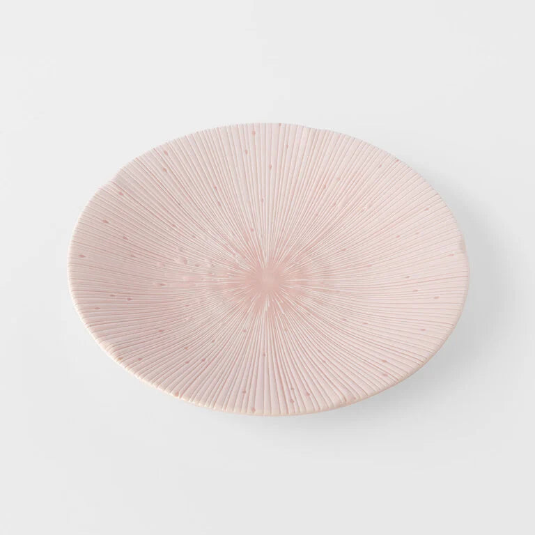 Japanese Side Plate - Pastel Pink Glaze - 22cm