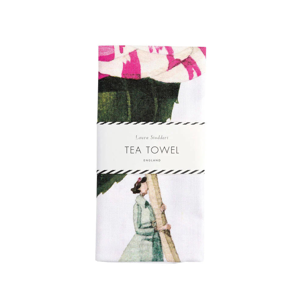 Tea Towel - Camellia in Bloom - Laura Stoddart
