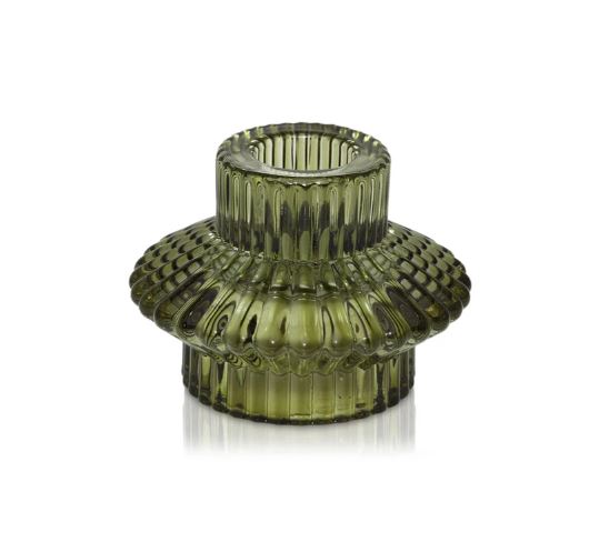 Vintage Glass Candle Holders - Two in One