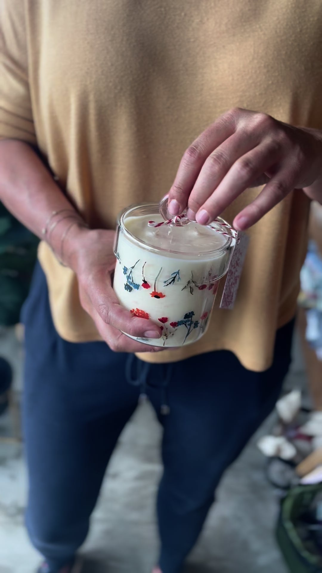 Verde Floral Jar Candle