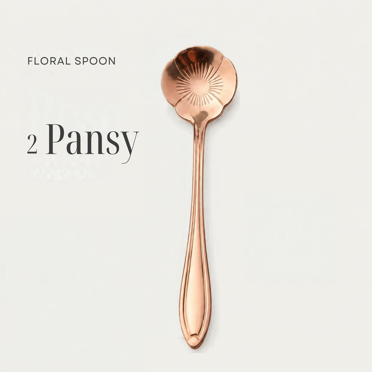 Flower Spoons - Stainless Steel - Silver, Gold & Rose Gold - PREORDER NOW, ARRIVING IN 7-10 DAYS!