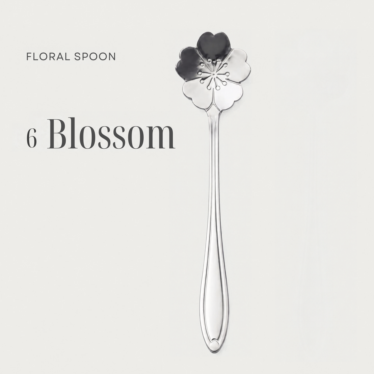 Flower Spoons - Stainless Steel - Silver, Gold & Rose Gold - PREORDER NOW, ARRIVING IN 7-10 DAYS!