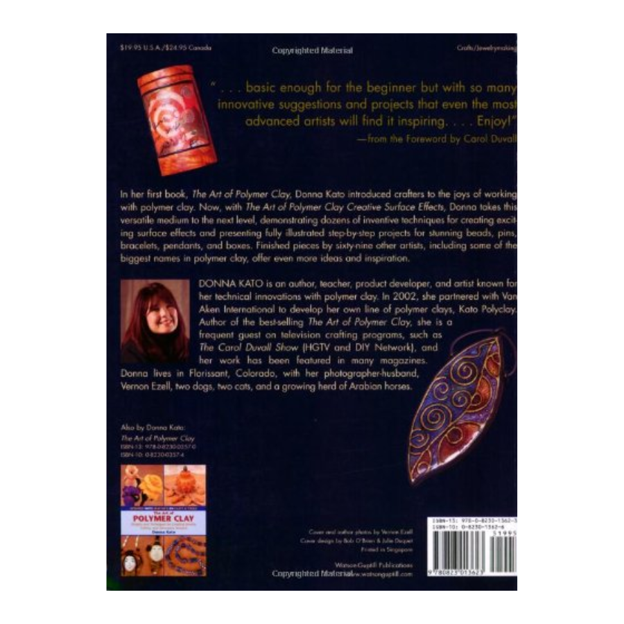 Book - The Art of Polymer Clay: Creative Surface Effects - Donna Kato