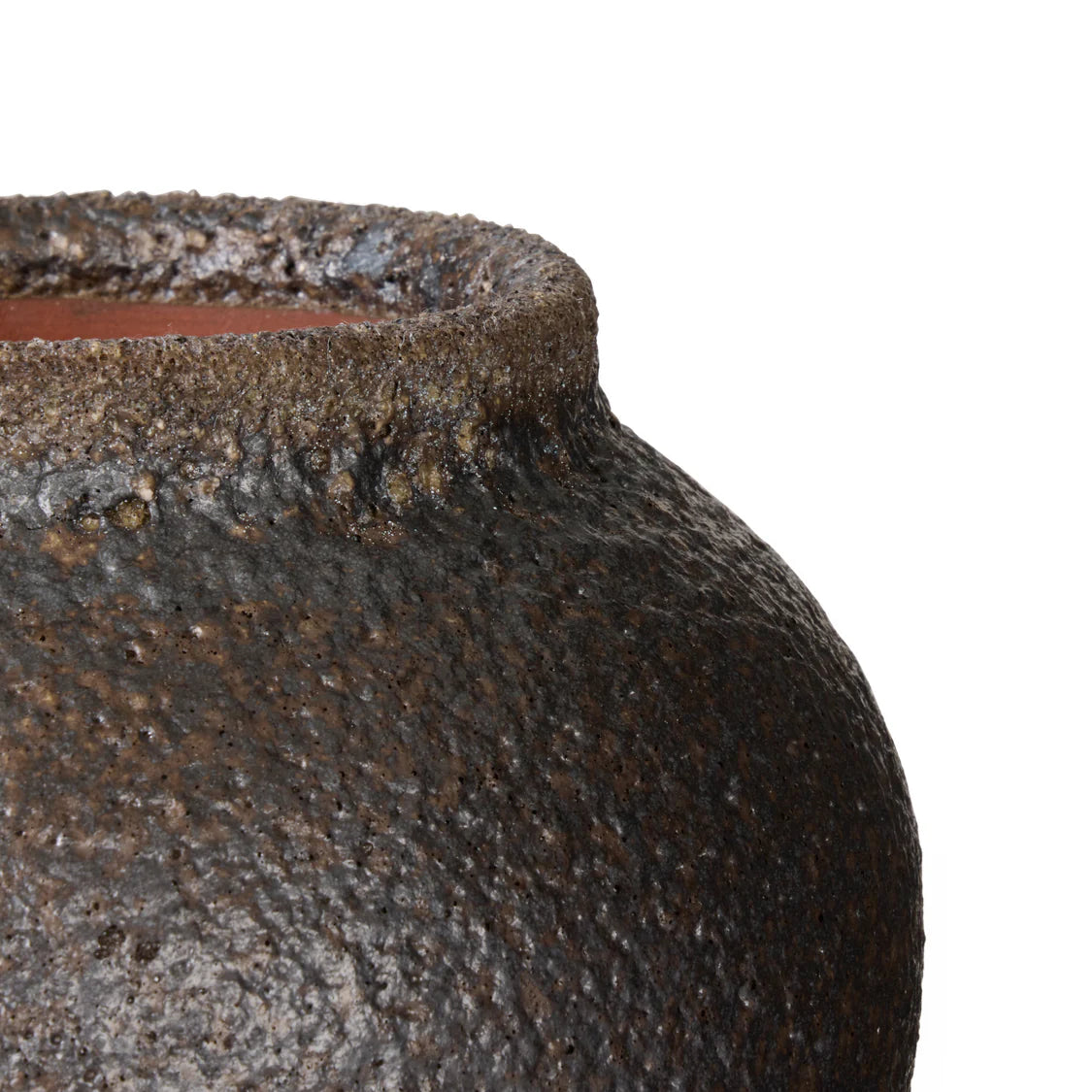 Vase - Round - Brown Reactive Glaze