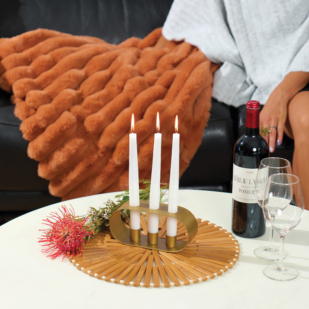 Candle Holder Trio - Gold