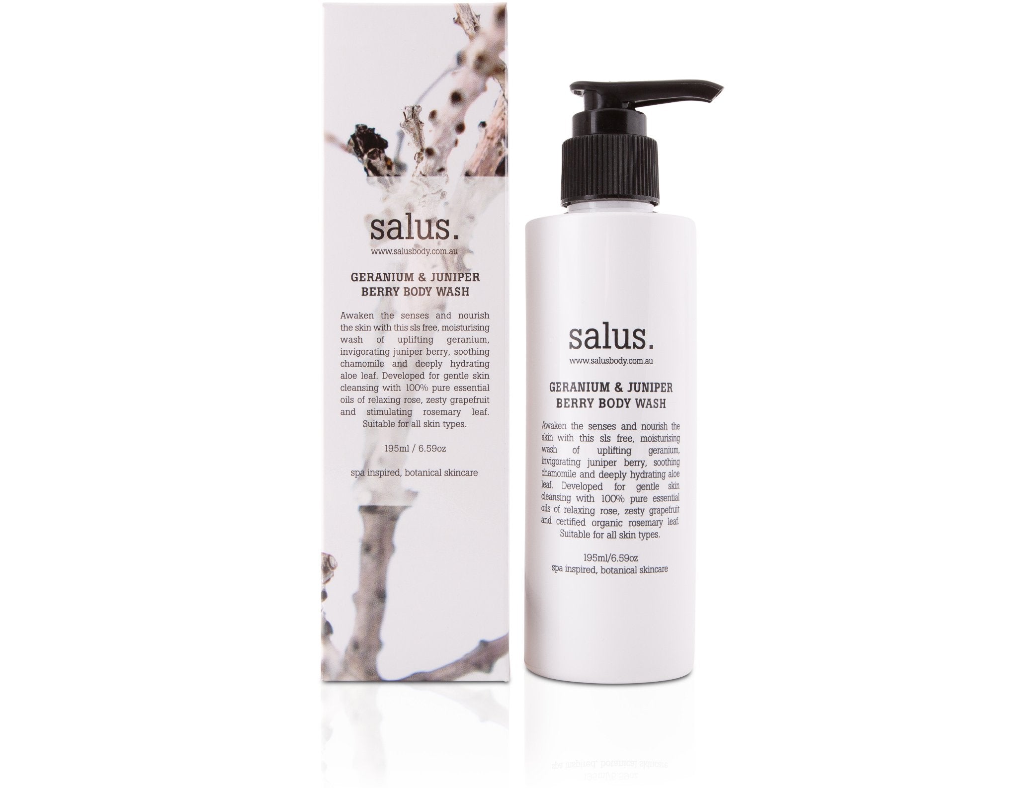 Body Wash - Geranium & Juniper Berry - Salus.