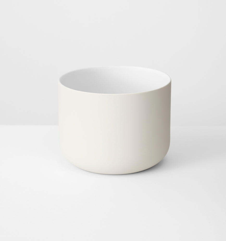 Flat Planter Pots - Indoor Porcelain Planter - in Nude and Mist