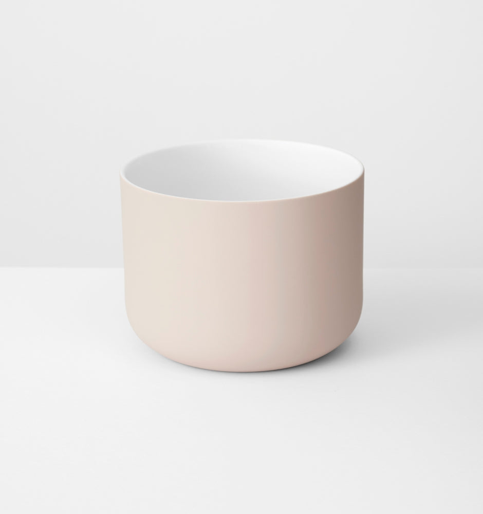 Flat Planter Pots - Indoor Porcelain Planter - in Nude and Mist
