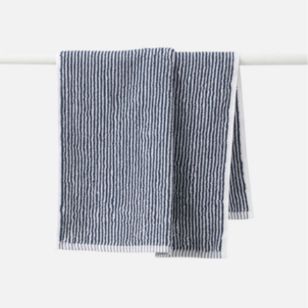 100% Cotton Towels - Navy/White Stripe