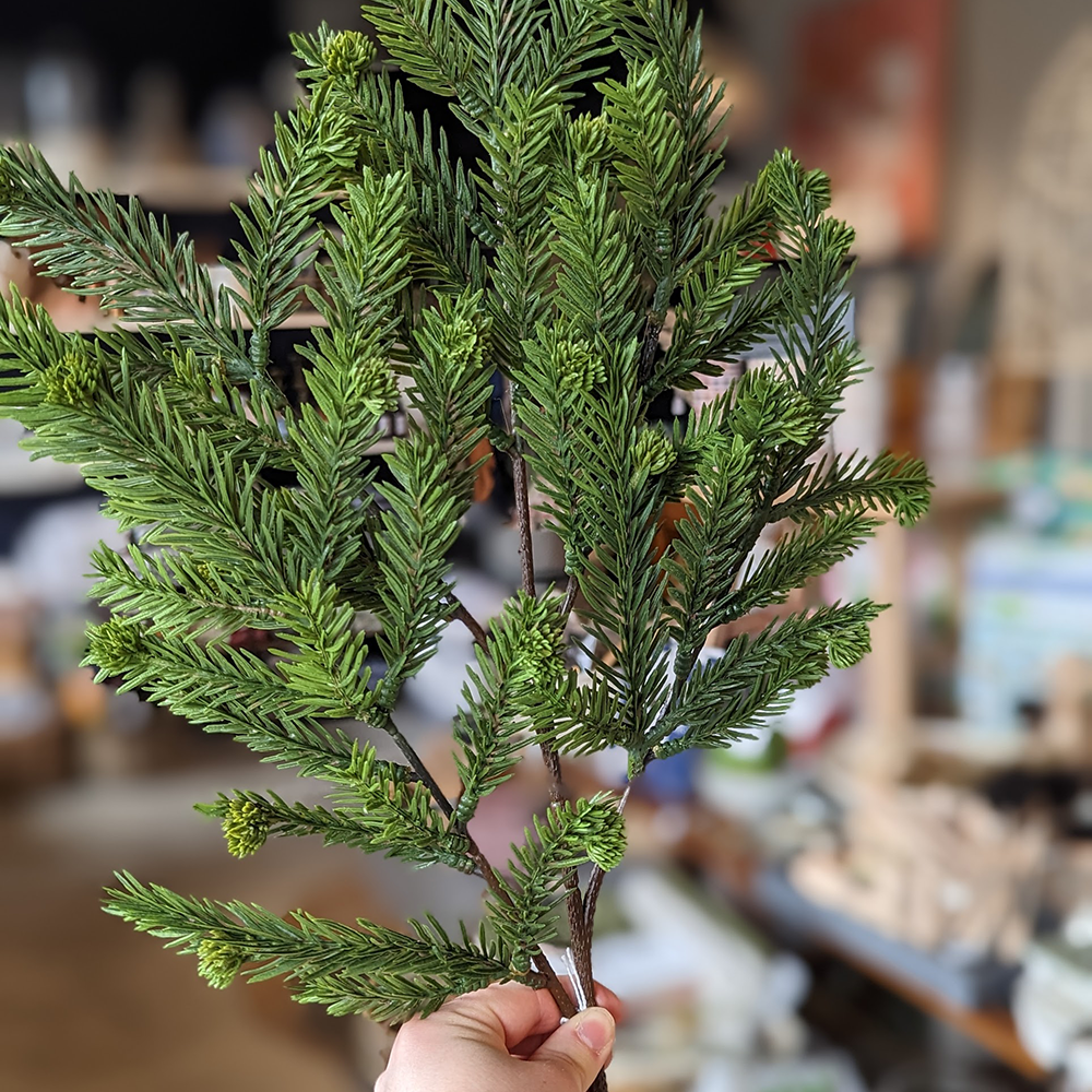 Faux Pine Branch - Green - Decorating