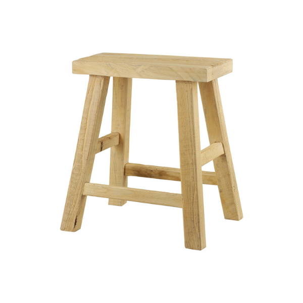 Rectangle Low Stool - Recycled Elm