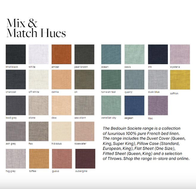 Bedouin SOCIETE 100% Linen Fitted Sheet