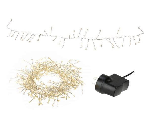 String Lustre LED lights - Deluxe 750 bulbs silver 10M