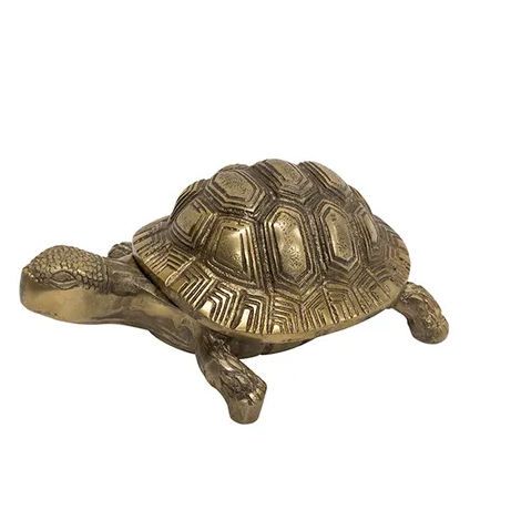 Antique Gold Turtle Trinket Box