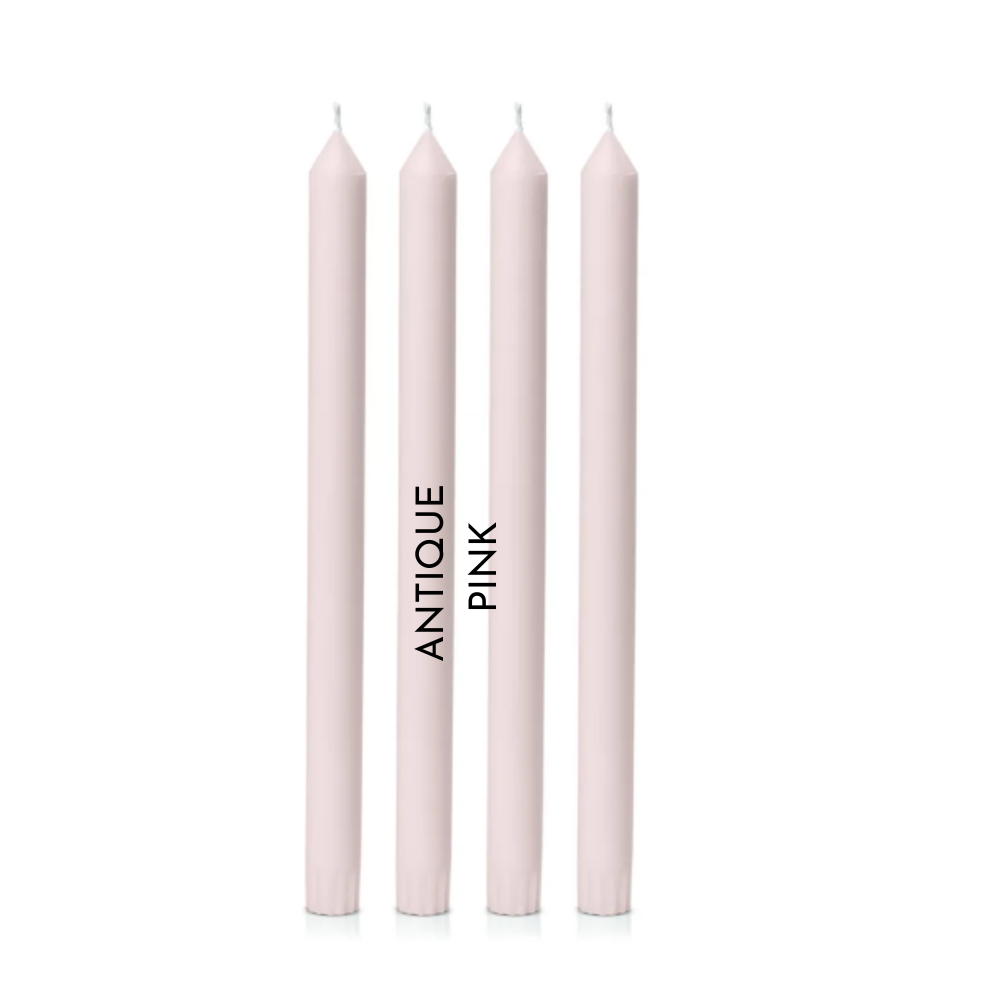 Dinner Candles - 30cm tall, natural colour, 38 colours to choose from