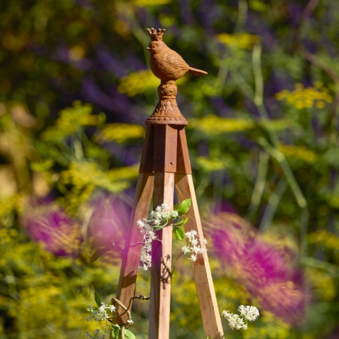 Stake Topper - Royal Birds Cast Iron Rust
