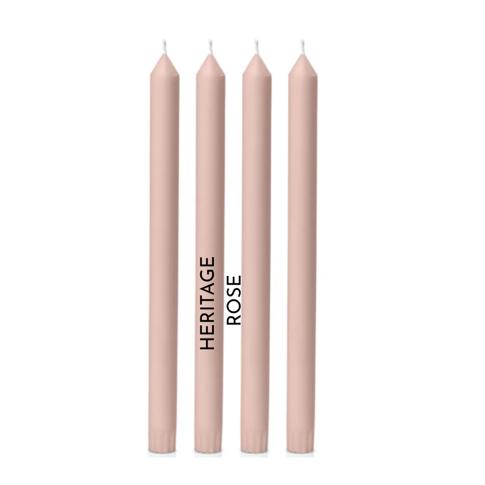 Dinner Candles - 30cm tall, natural colour, 38 colours to choose from