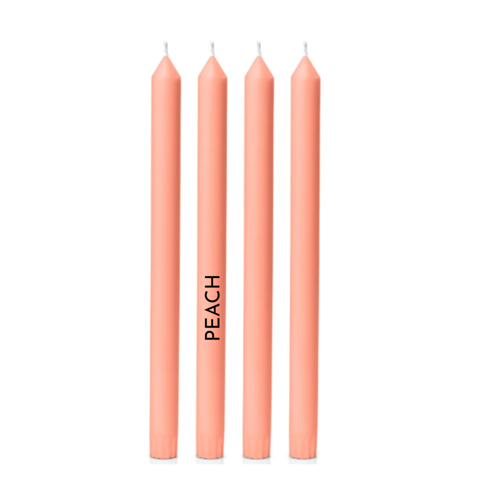 Dinner Candles - 30cm tall, natural colour, 38 colours to choose from