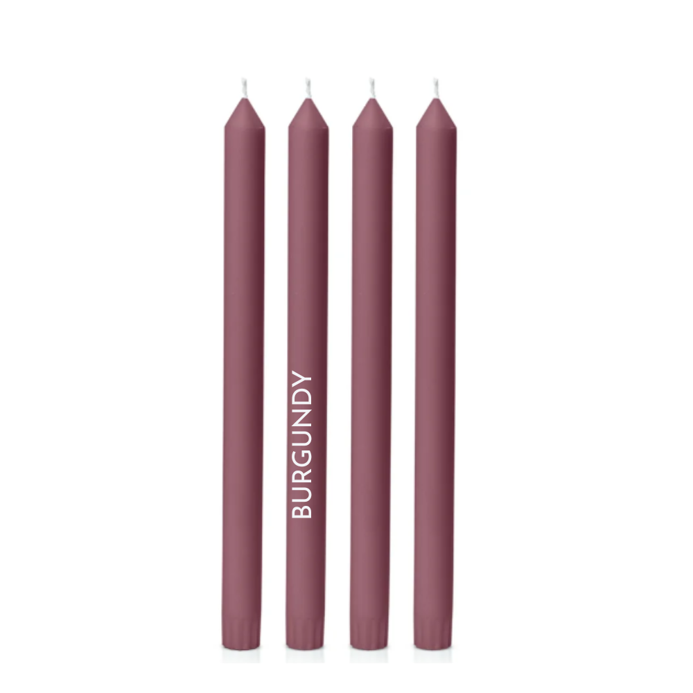 Dinner Candles - 30cm tall, natural colour, 38 colours to choose from
