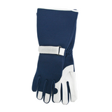 Long Sleeve Garden Gloves - Goat Skin/Lycra - Navy
