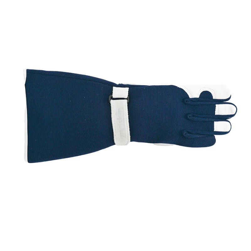 Long Sleeve Garden Gloves - Goat Skin/Lycra - Navy