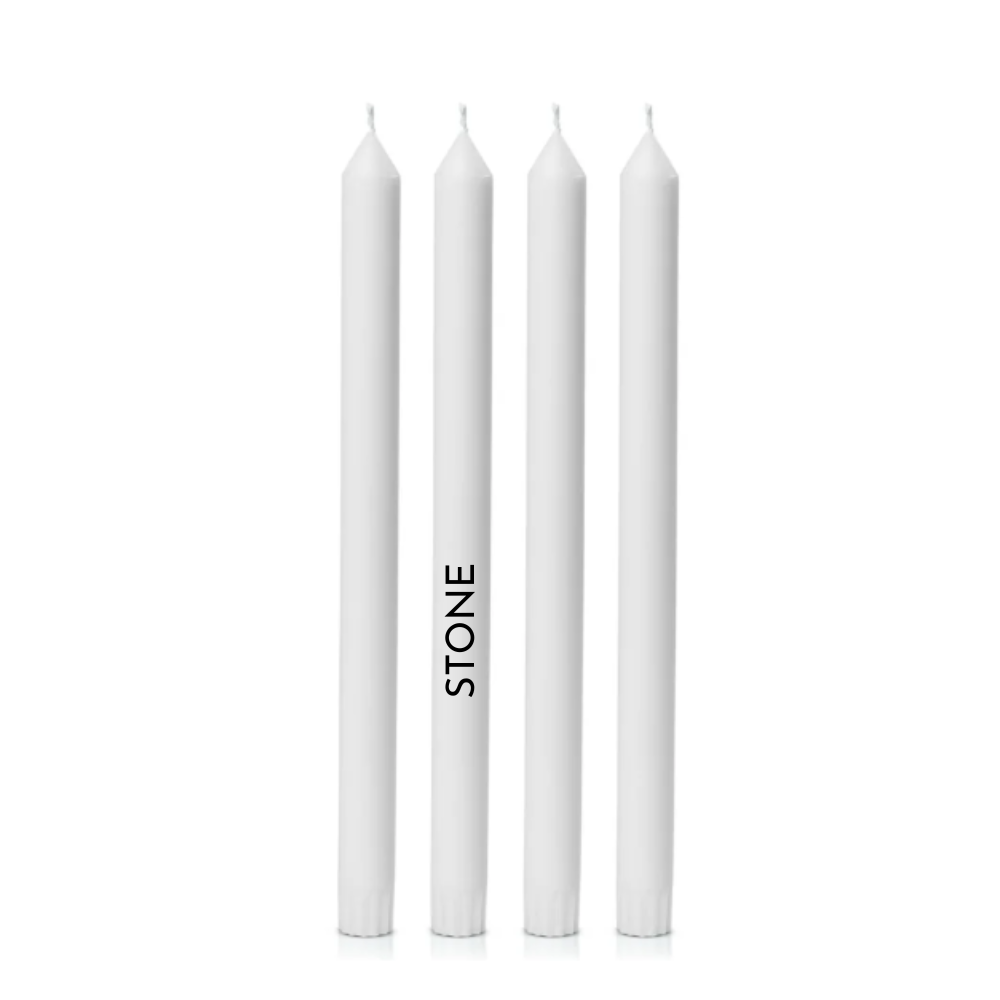 Dinner Candles - 30cm tall, natural colour, 38 colours to choose from