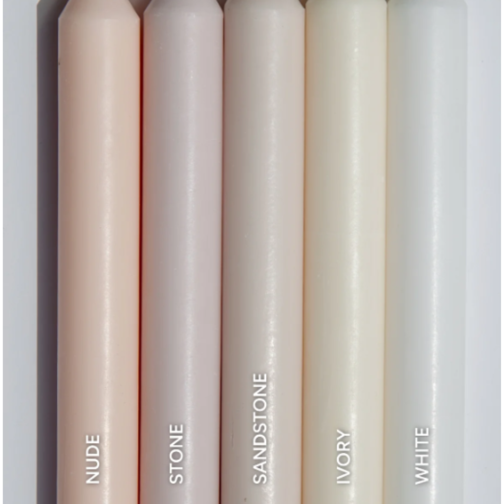 Dinner Candles - 30cm tall, natural colour, 38 colours to choose from
