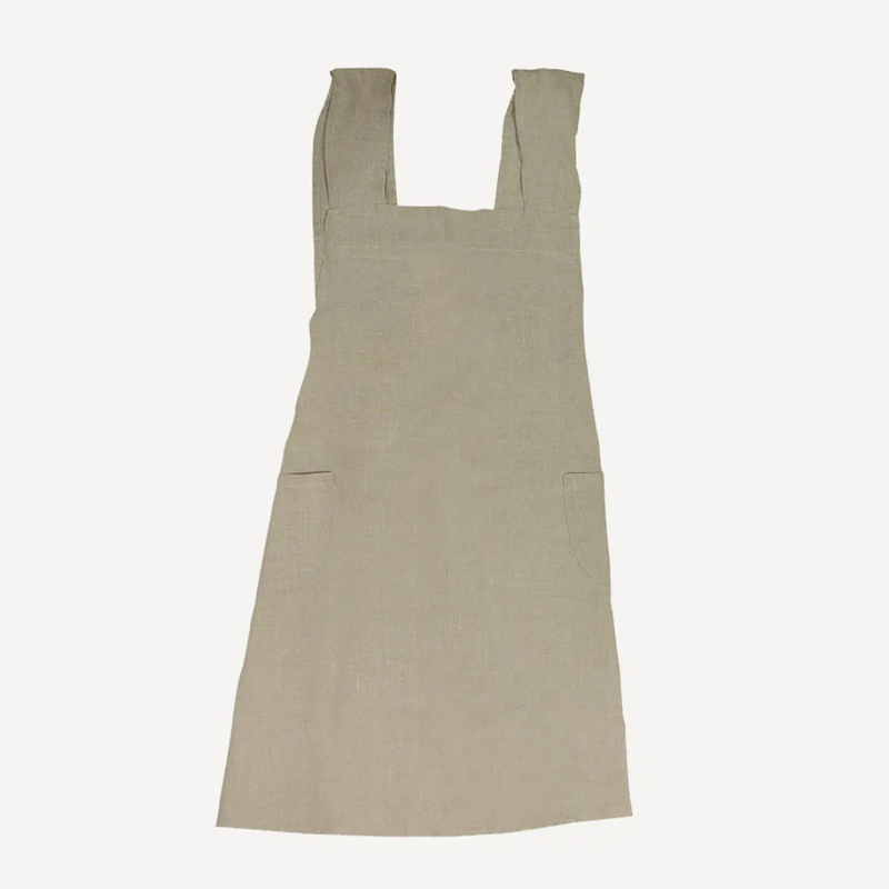 Apron - Cross Back - Stonewashed Linen