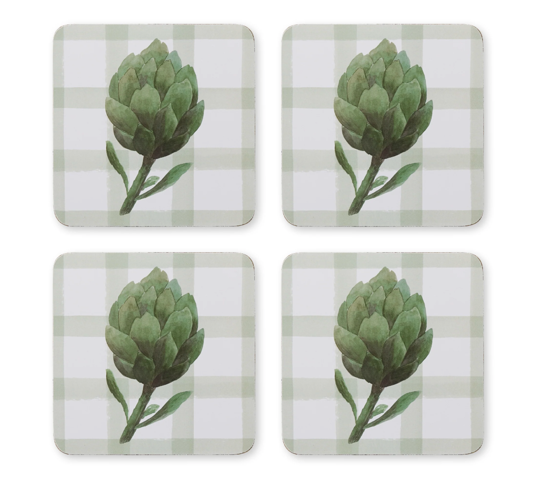 Coaster Set - Artichoke Square