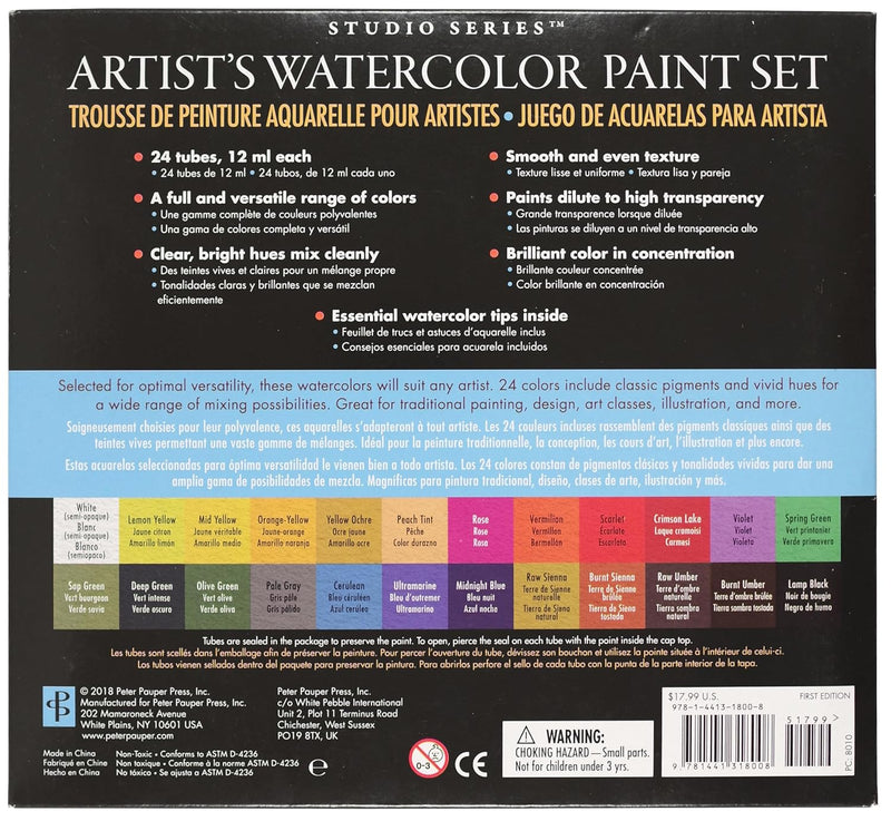 Watercolour Paint Set - 24 Colours