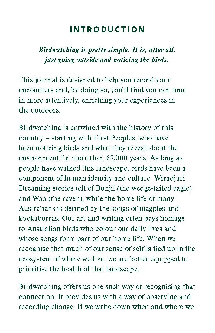 Birdwatcher's Journal - Australian Geographic