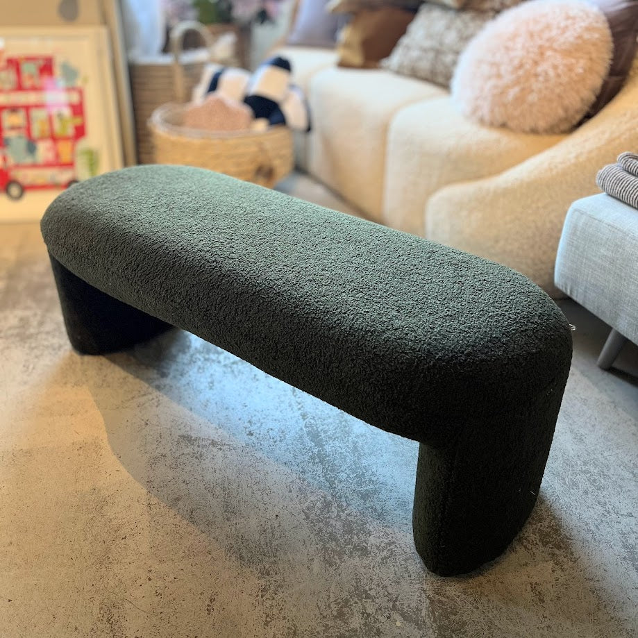 Boucle Bench Seat Olive