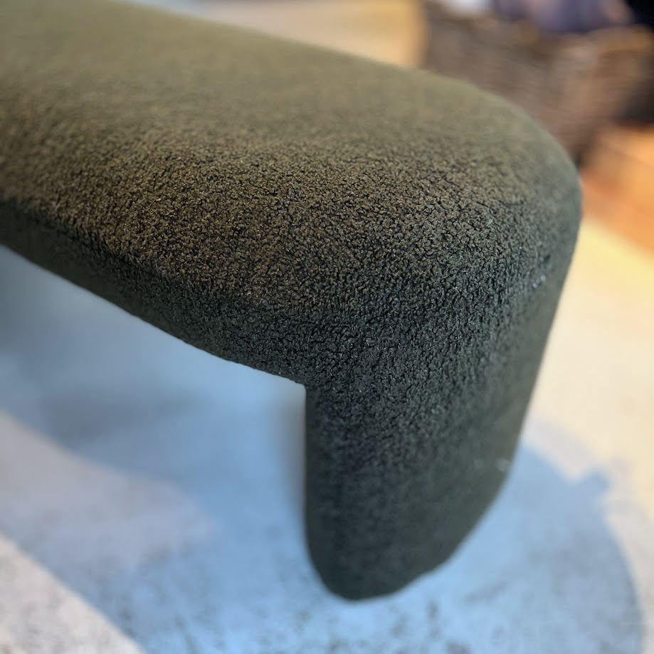 Boucle Bench Seat Olive