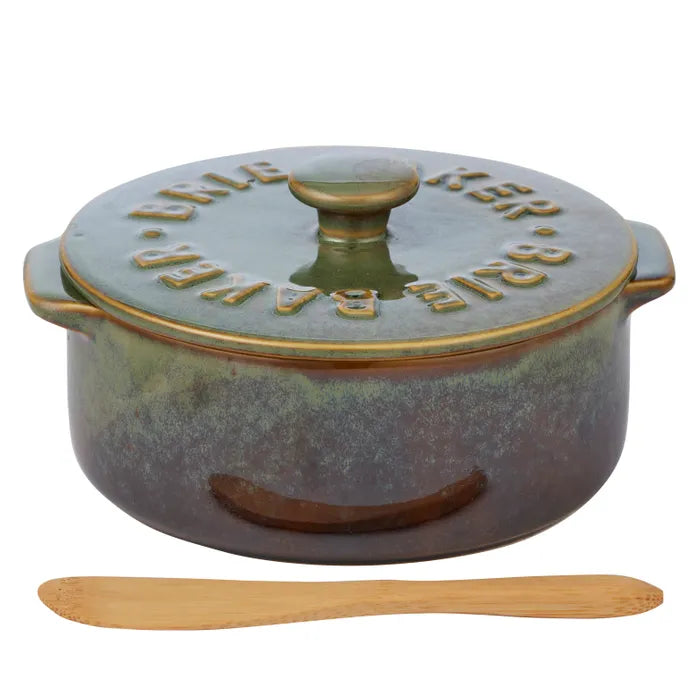 Brie Baker Ceramic with Spreader
