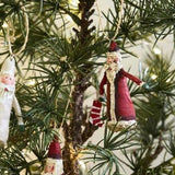 Hanging Decoration - Santa with Stocking - Canvas